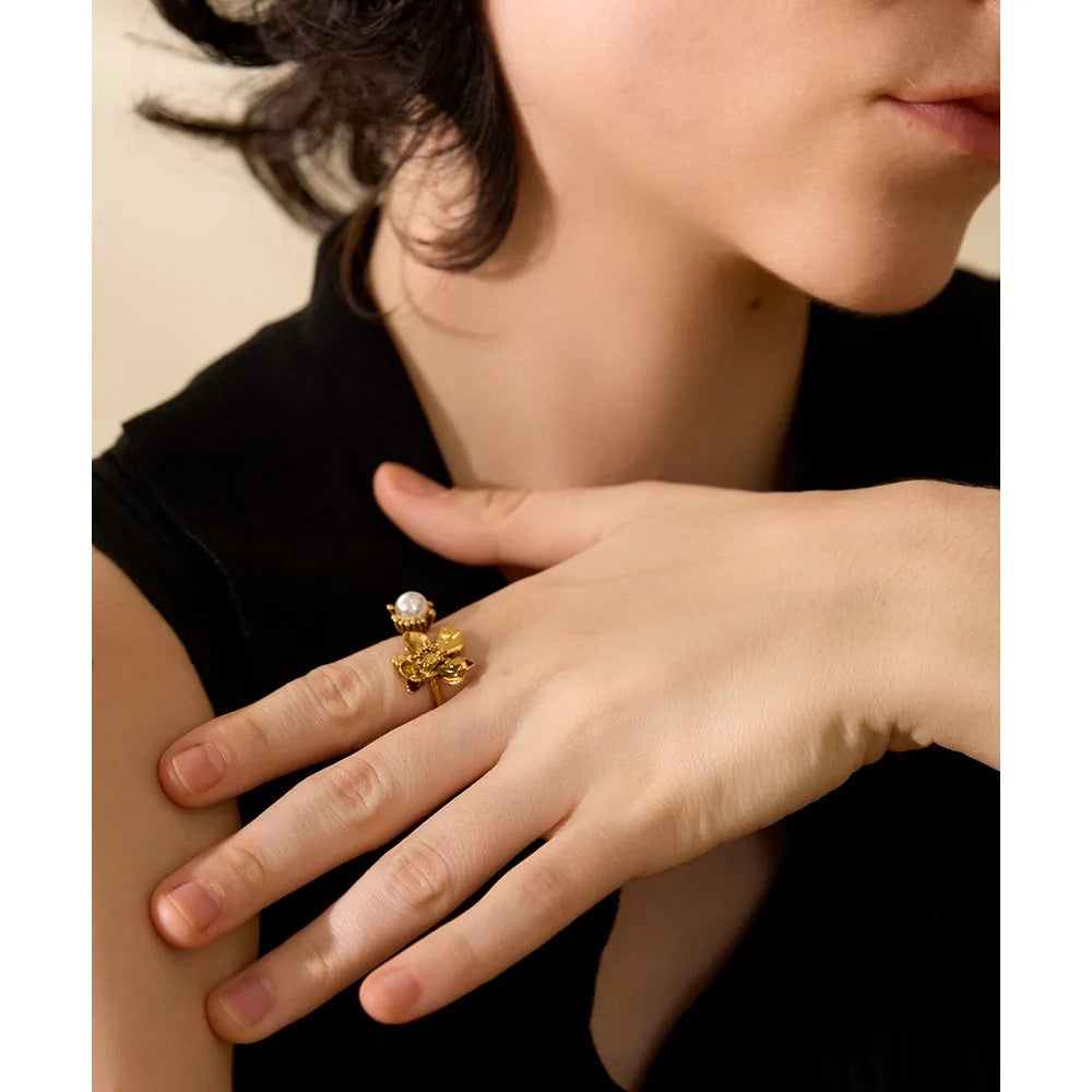 Pearl Flower Ring