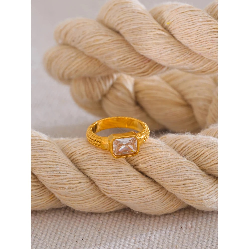 Square Zirconia Ring