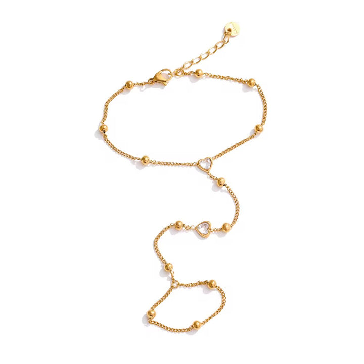 Heart Zircon Finger Bracelet