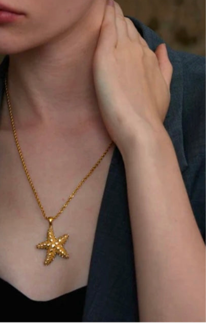 Zirconia Starfish Necklace