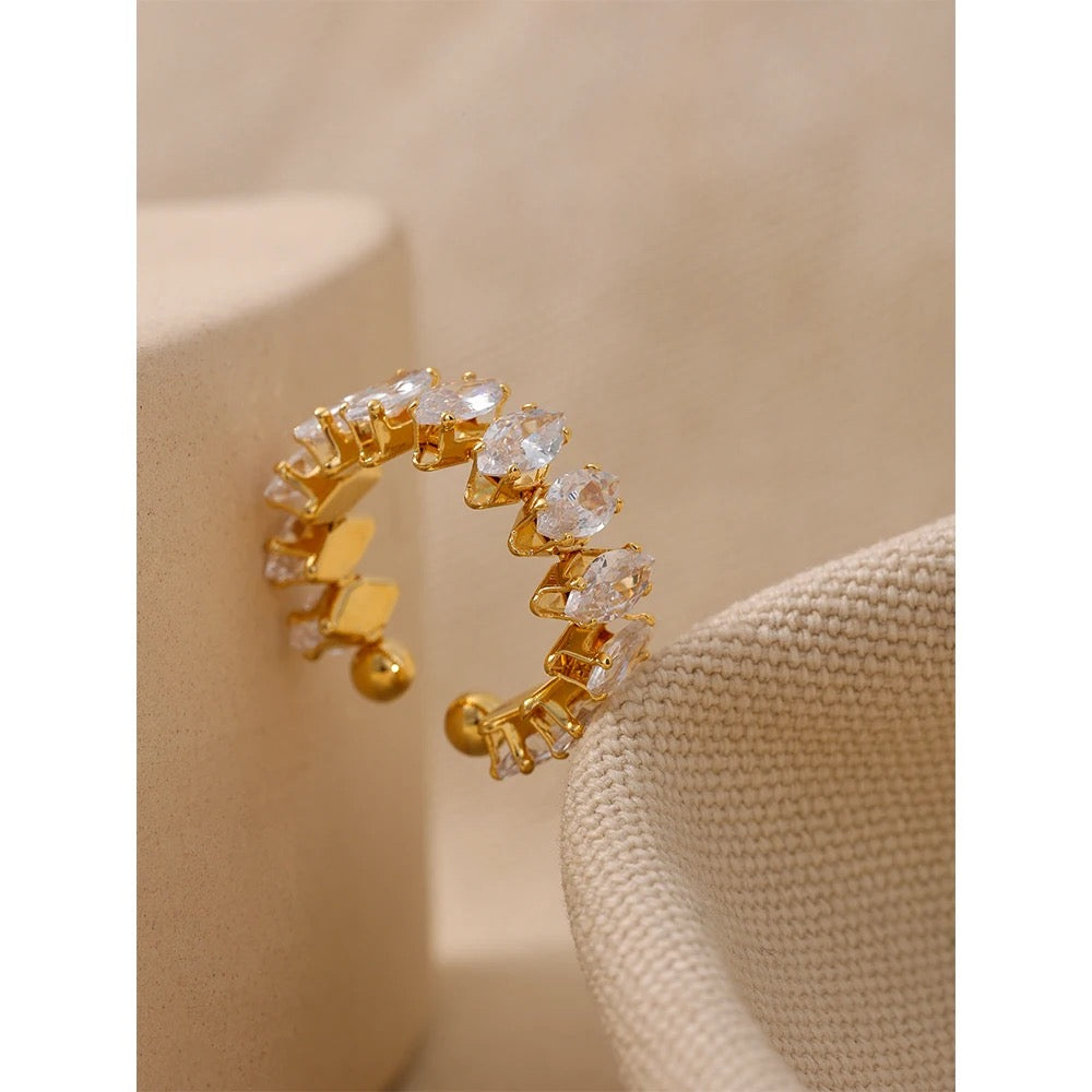 Diamond Zircon Ring