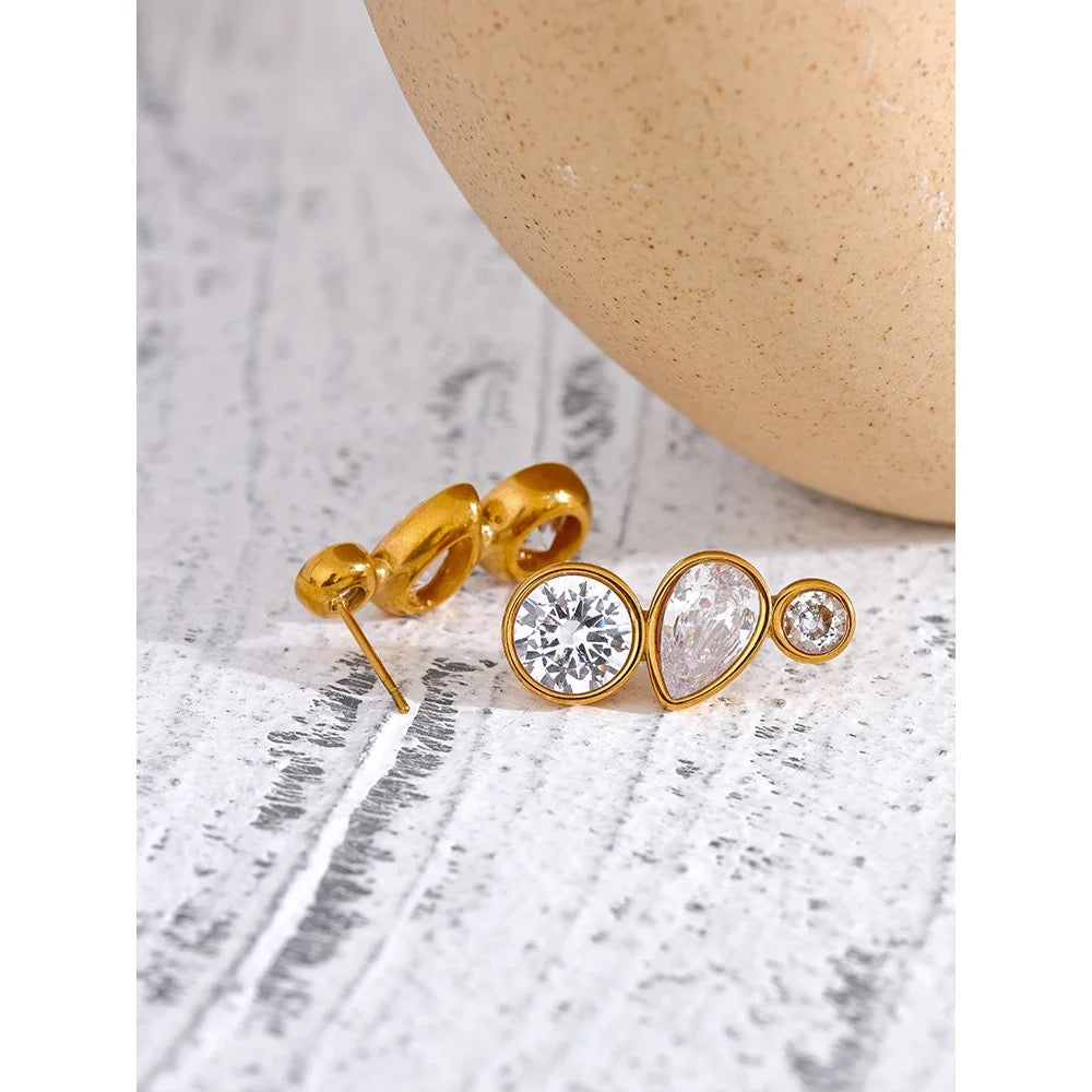 Triple Bling Earrings