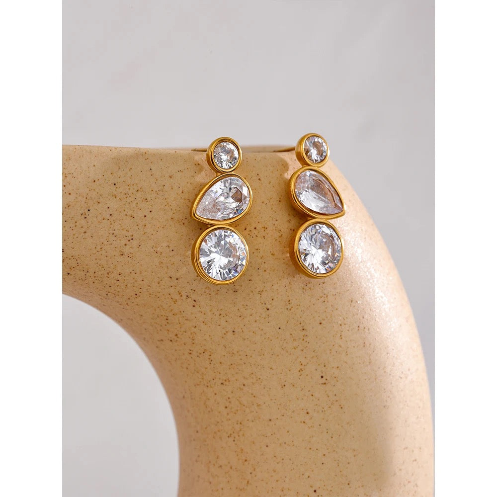 Triple Bling Earrings