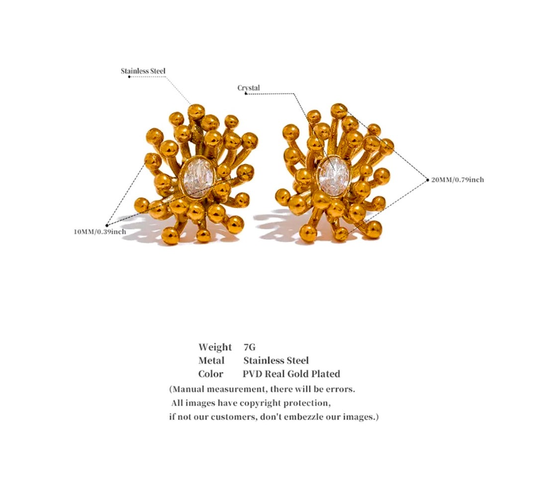 Flower Cubic Zirconia Studs
