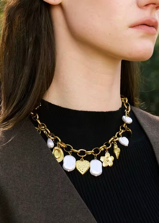 Pearl Charms Necklace