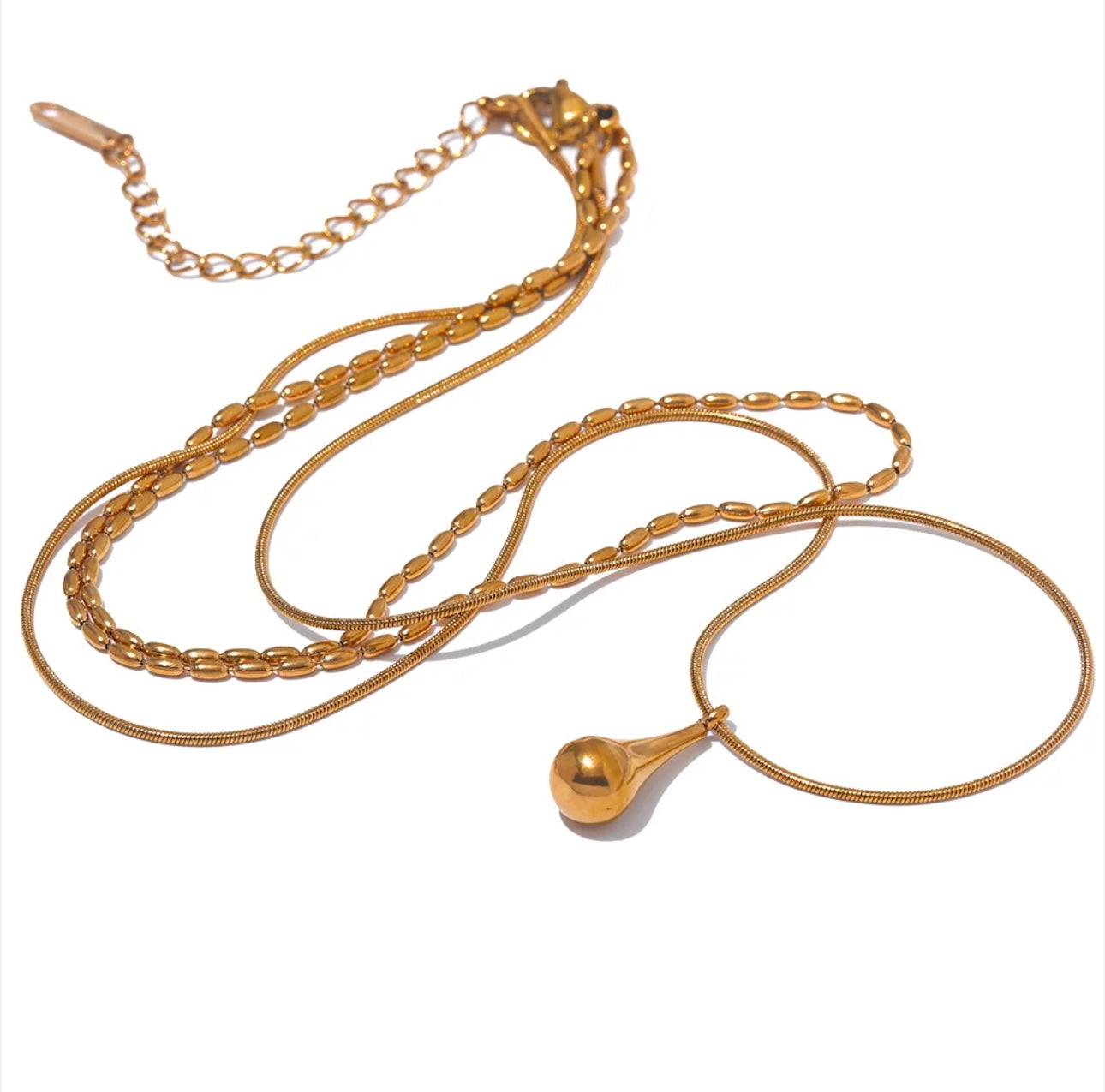 Double Layer Water Drop Chain
