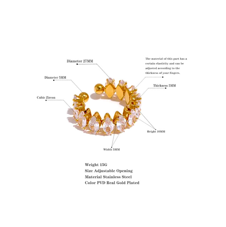 Diamond Zircon Ring