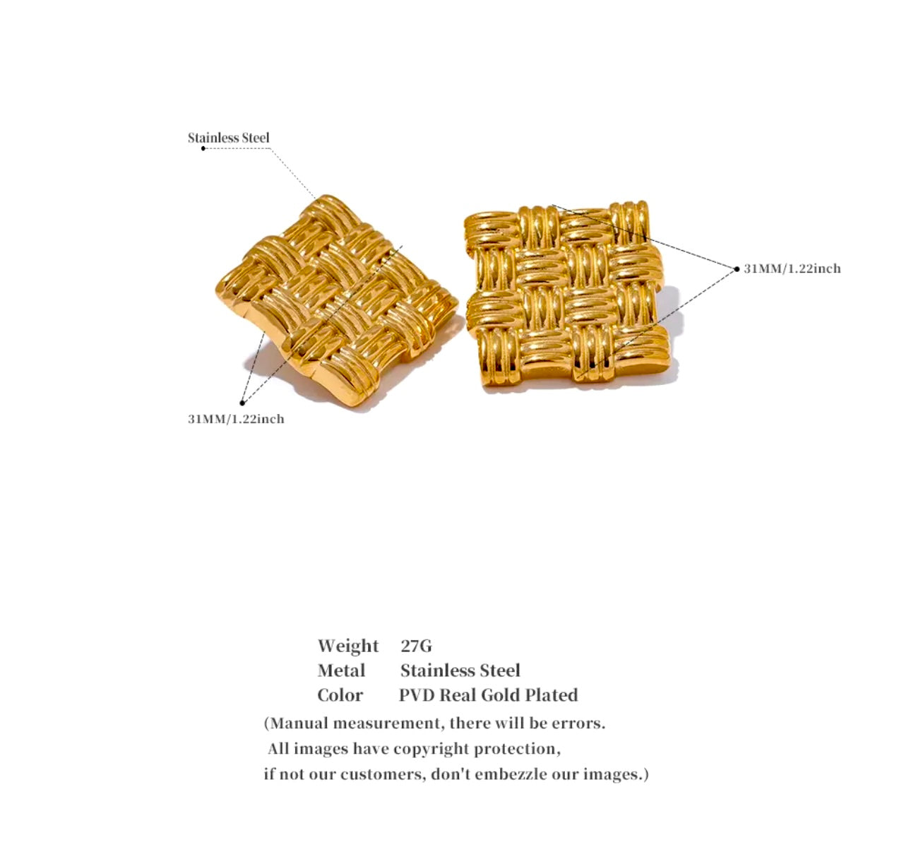 Square Box Studs