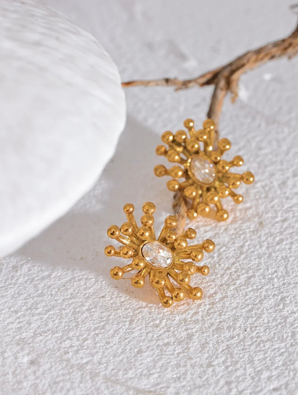 Flower Cubic Zirconia Studs