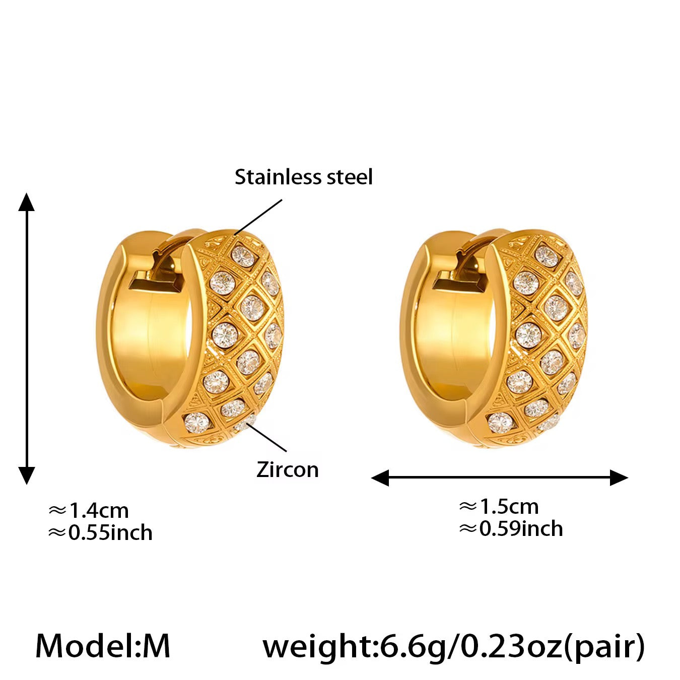 Celeste Zircon Hoops