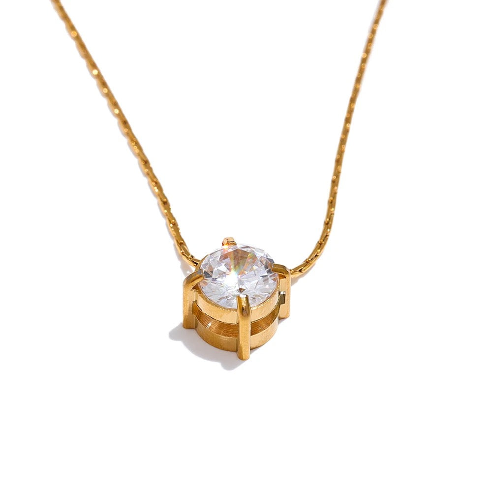 Solitaire Zircon Necklace