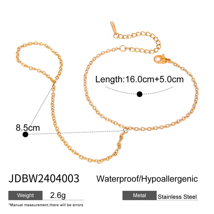 Plain Finger Chain Bracelet
