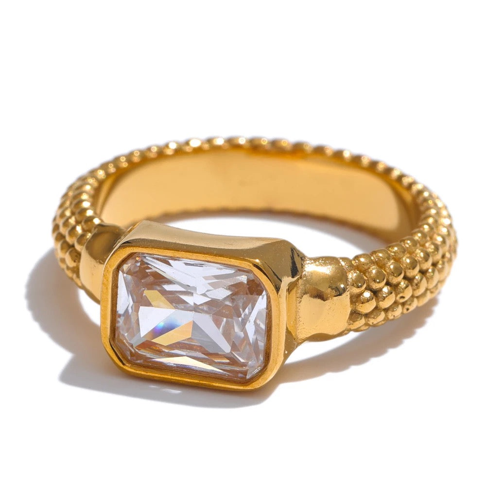 Square Zirconia Ring