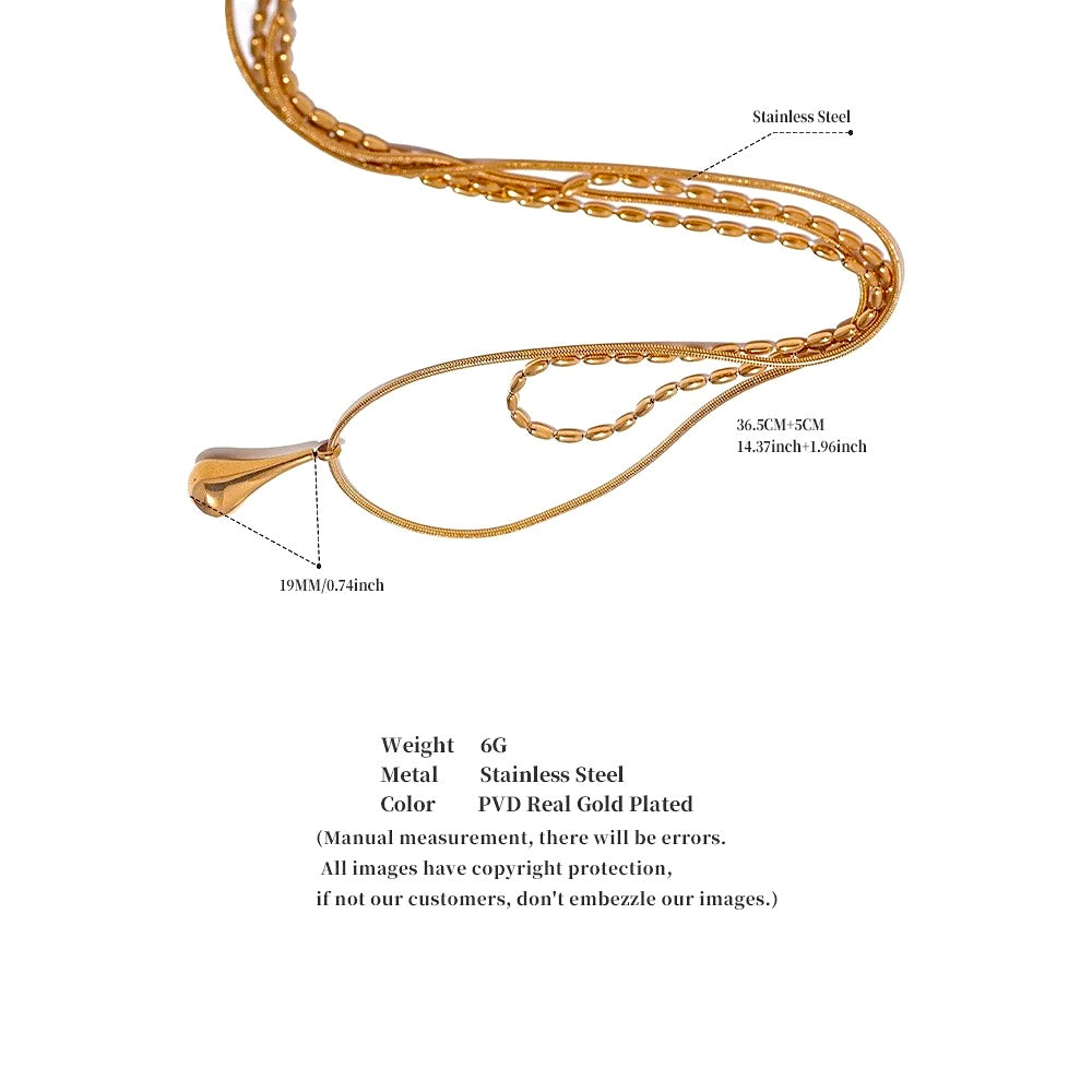 Double Layer Water Drop Chain