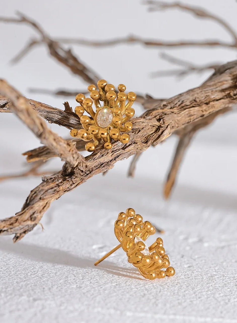 Flower Cubic Zirconia Studs
