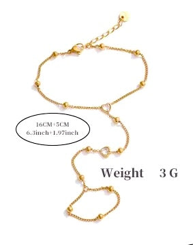 Heart Zircon Finger Bracelet