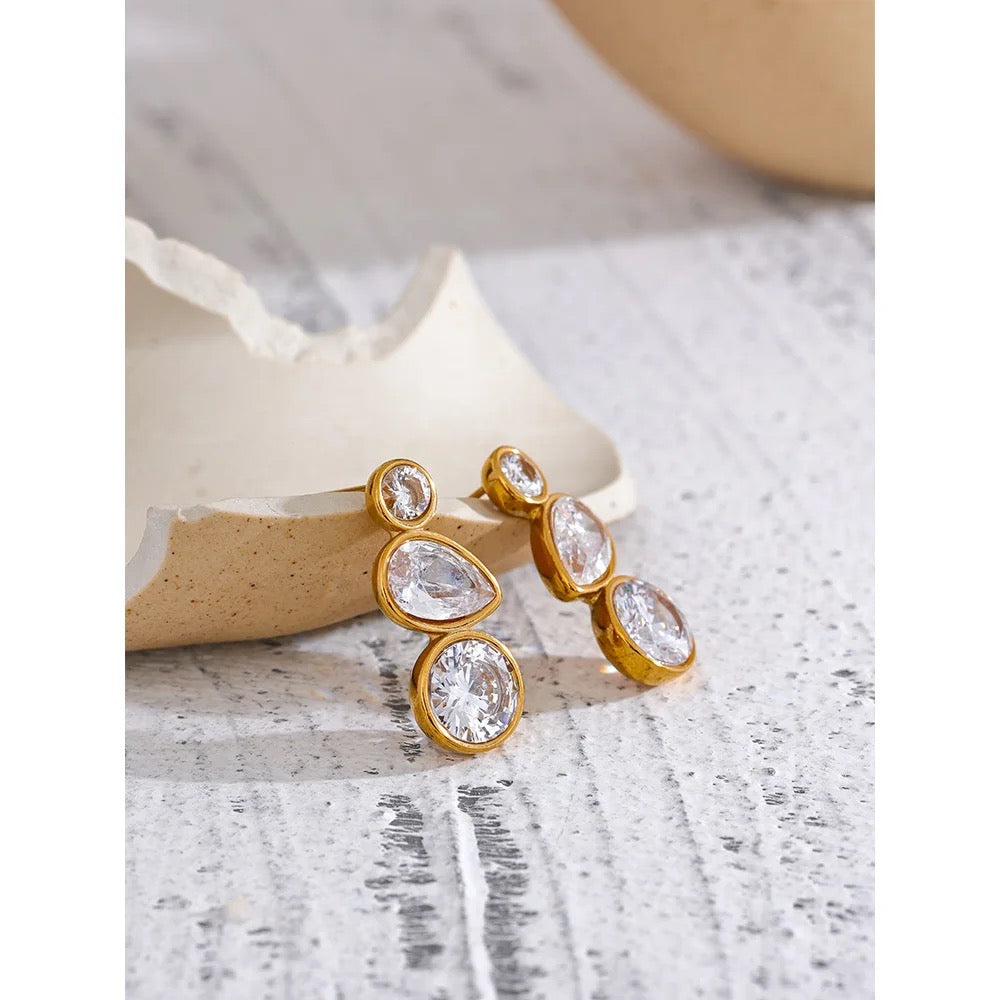 Triple Bling Earrings