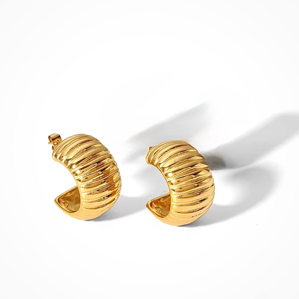 Curved Stripe Hoops