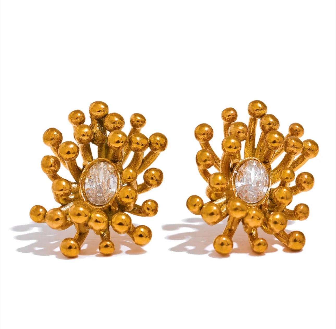 Flower Cubic Zirconia Studs