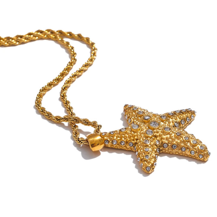 Zirconia Starfish Necklace