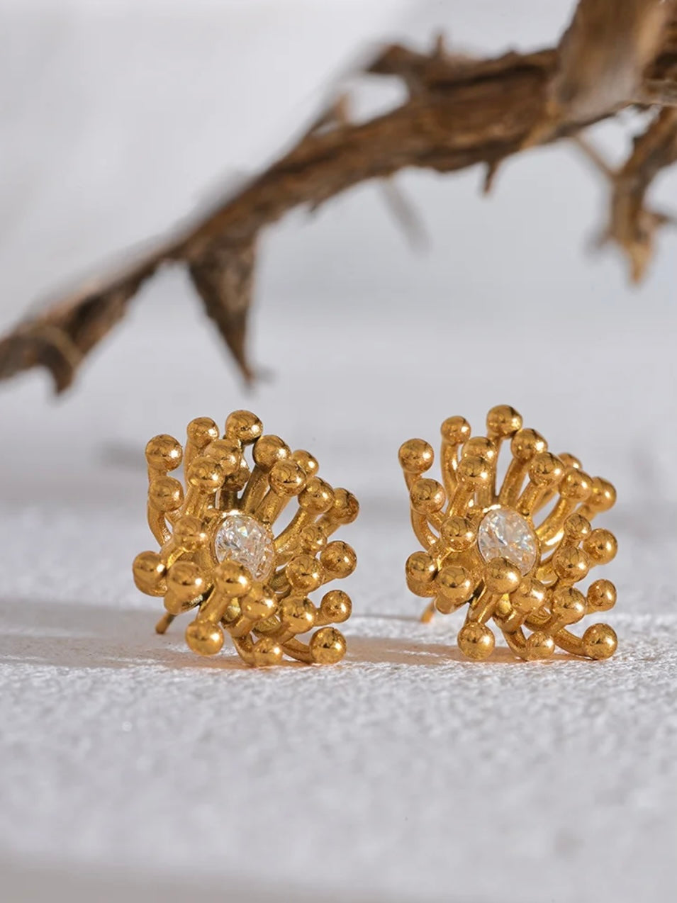 Flower Cubic Zirconia Studs