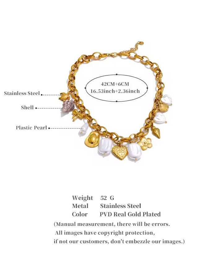 Pearl Charms Necklace