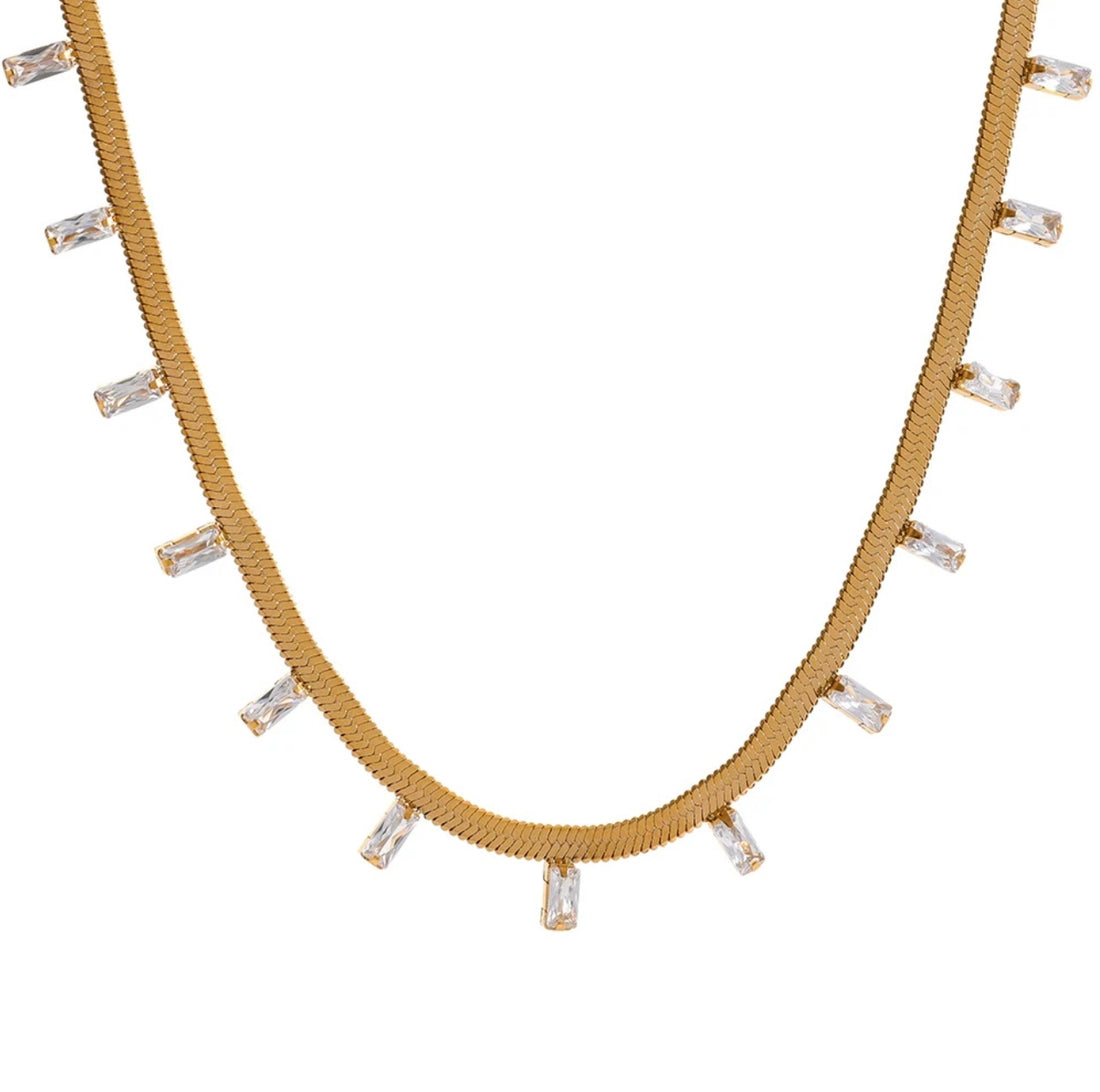 Square Zirconia Necklace