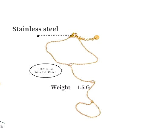 Bi-zircon Finger Bracelet