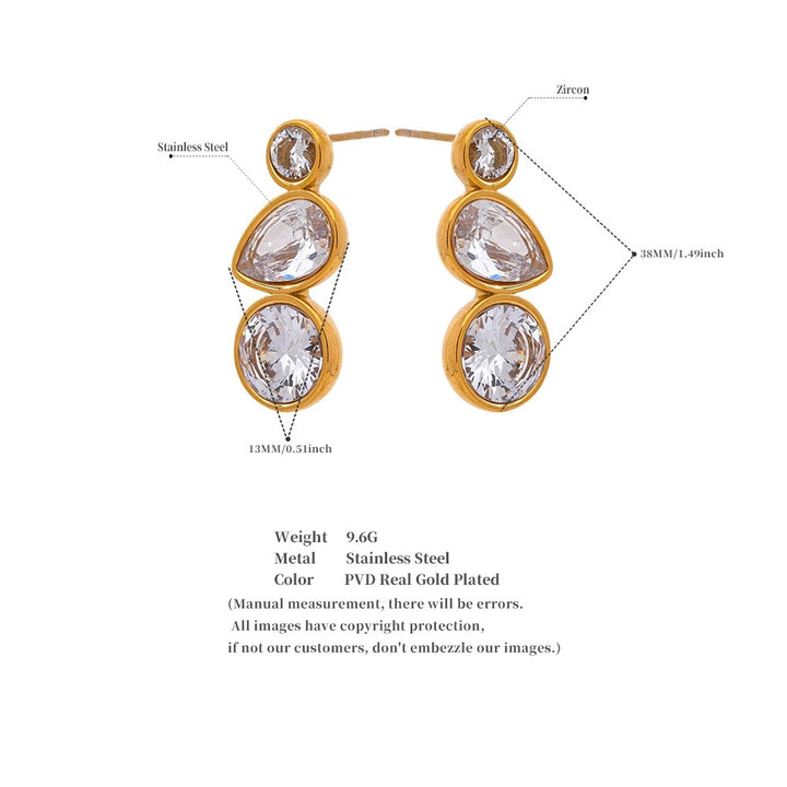 Triple Bling Earrings