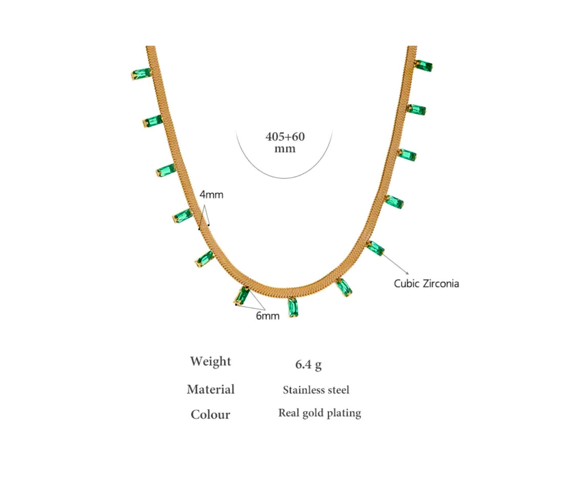 Square Zirconia Necklace