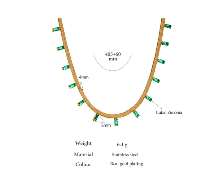 Square Zirconia Necklace
