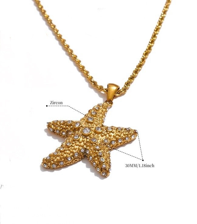 Zircon Starfish Charm
