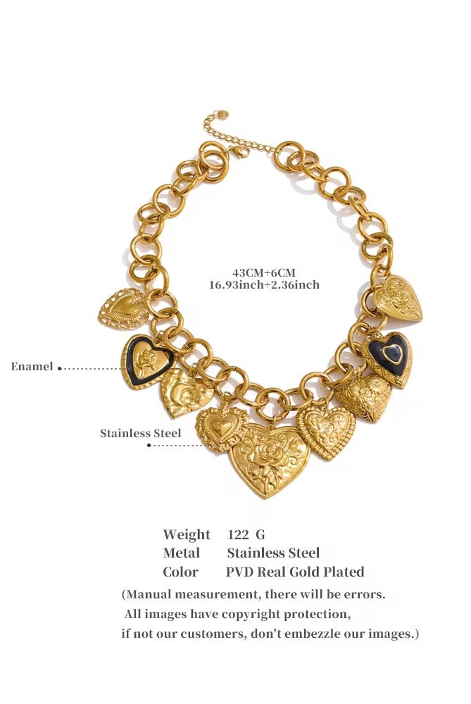 Heart Charms Necklace