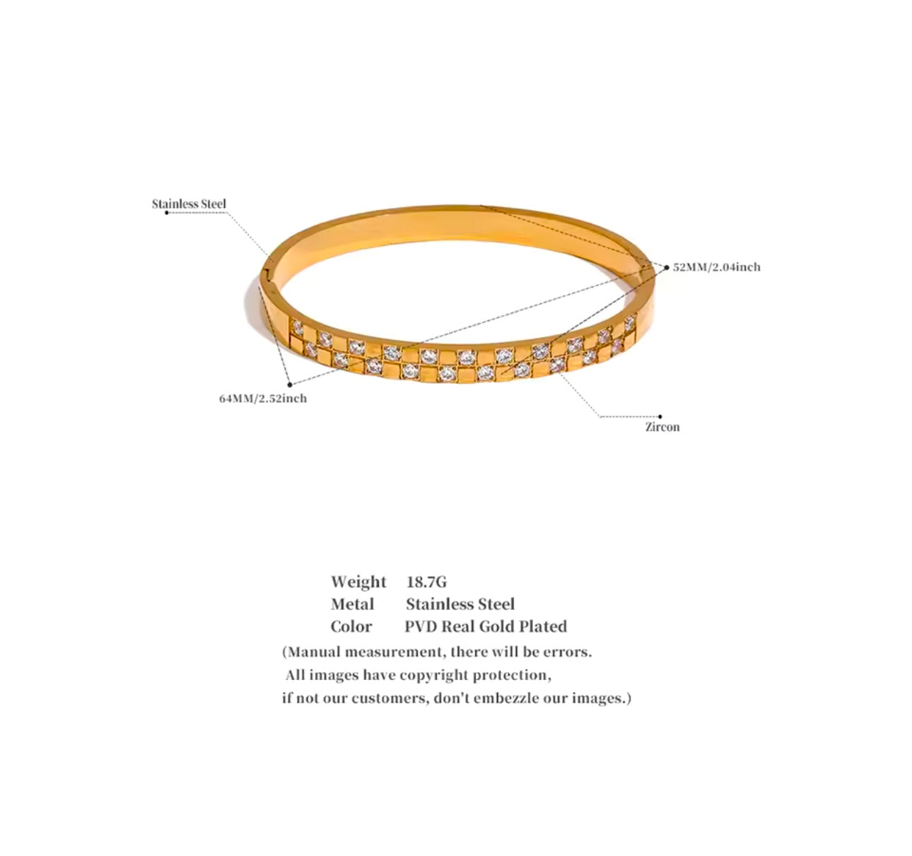 Pave Zirconia Bangle