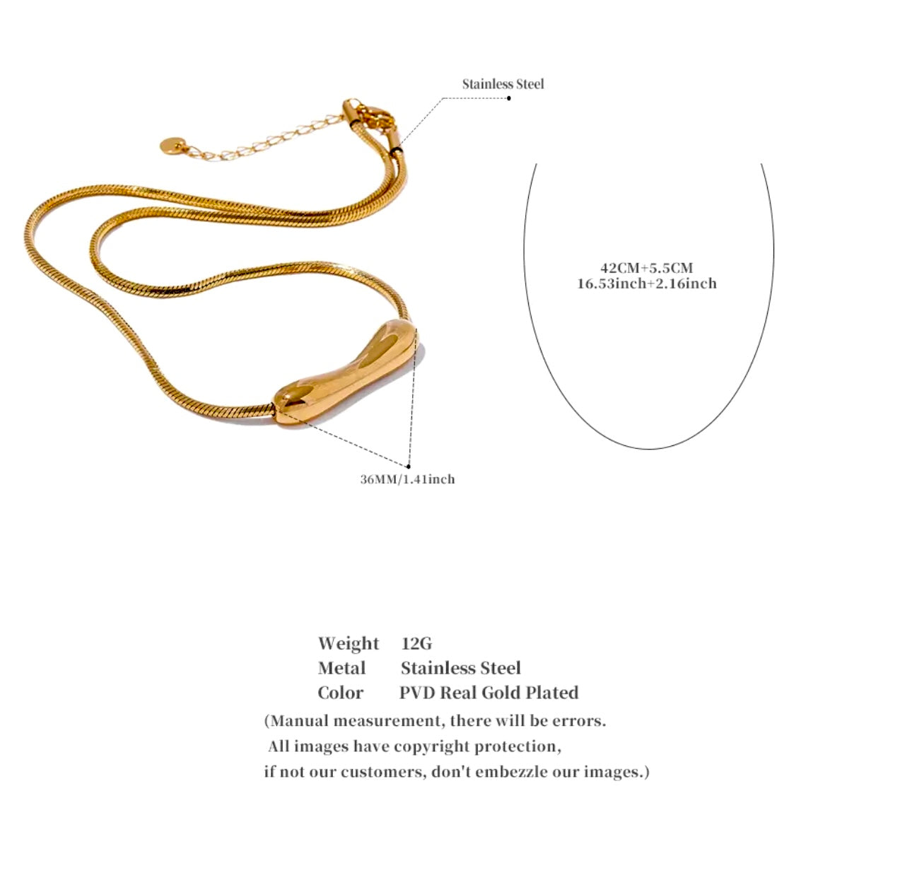 Clavicle Gold Necklace