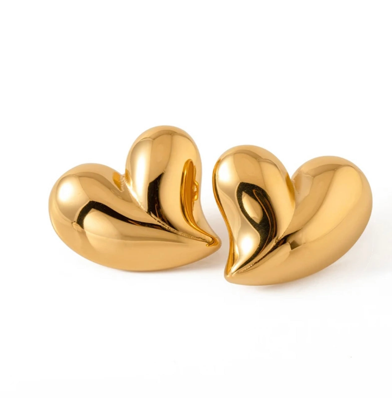 Golden Heart Studs