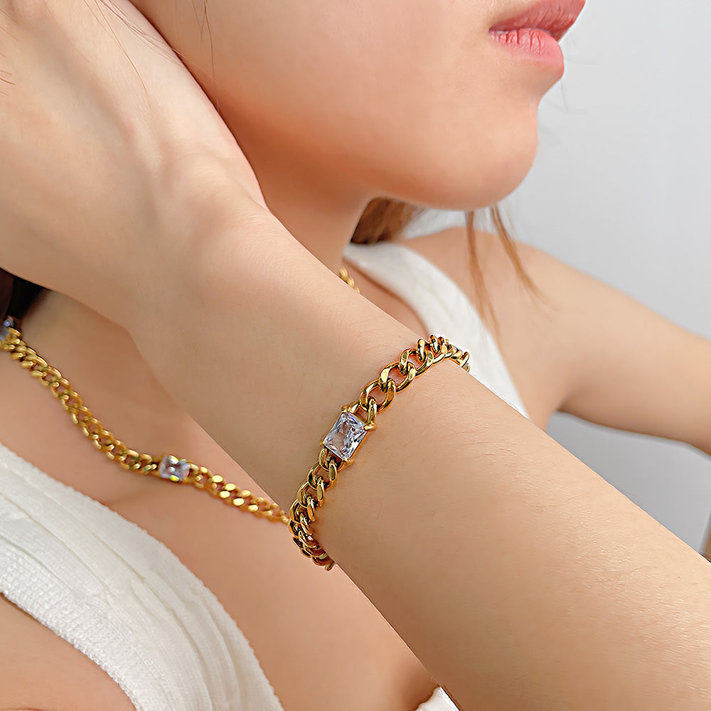 Three Precious Zirconia Bracelet