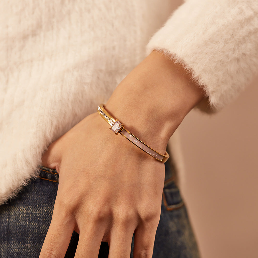 Single Stone Rhinestone Bangle