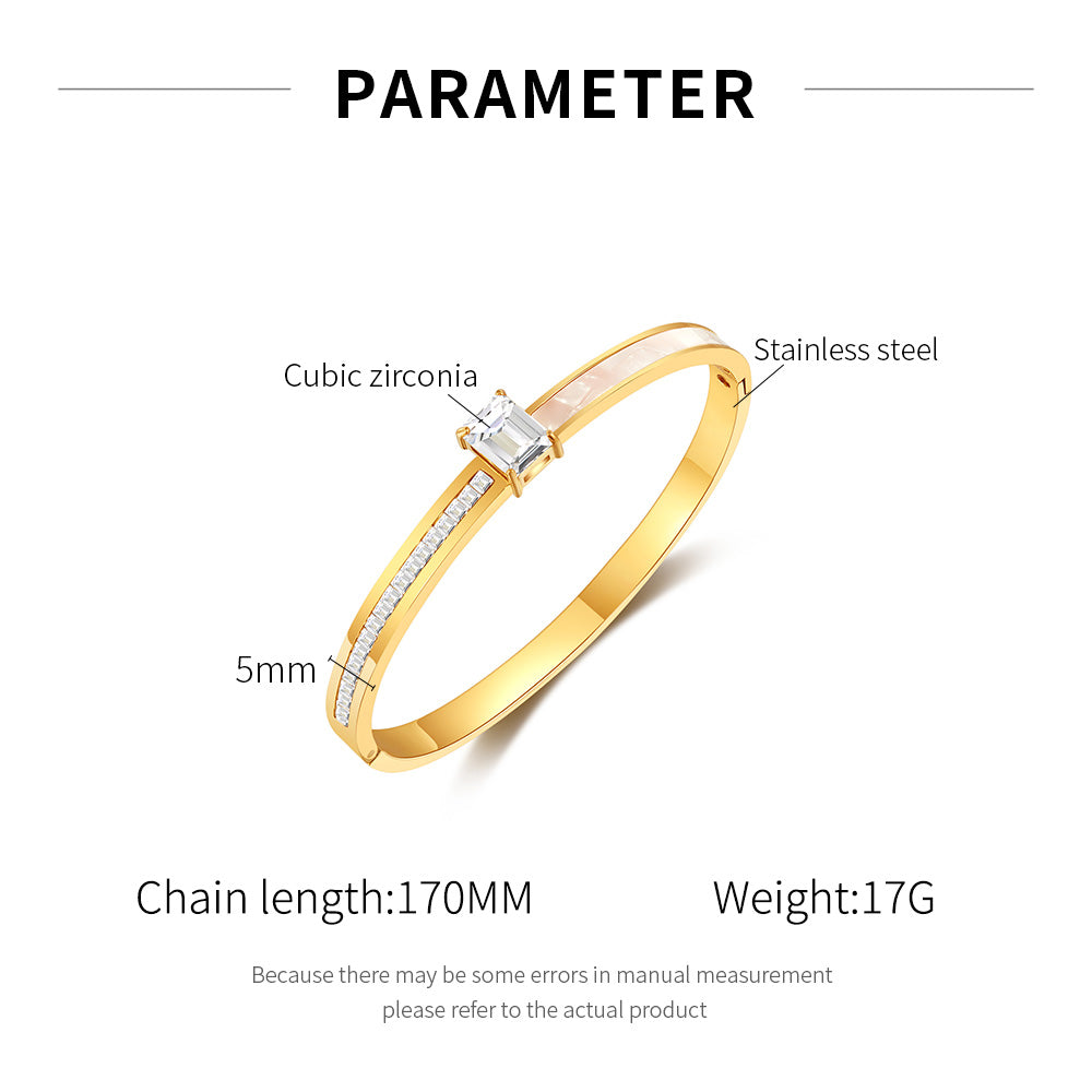 Single Stone Rhinestone Bangle
