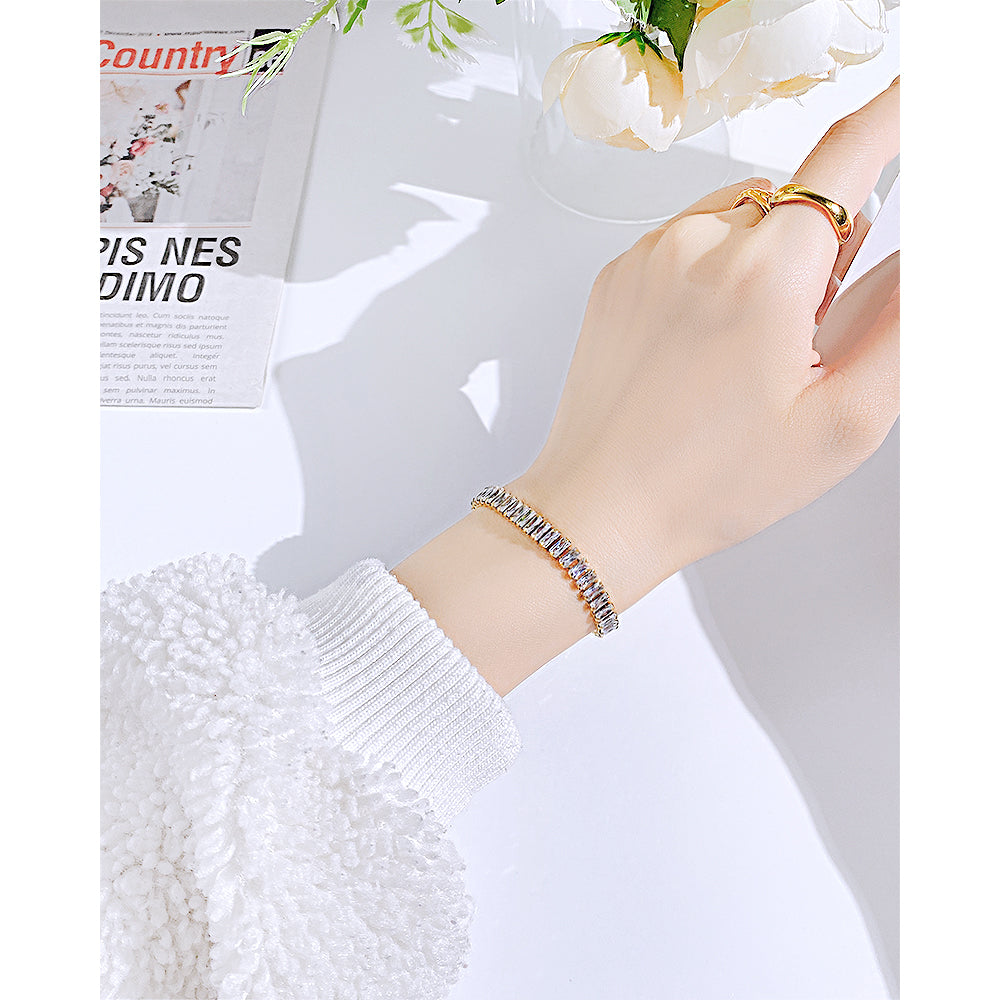 Square Zirconia Stone Bracelet