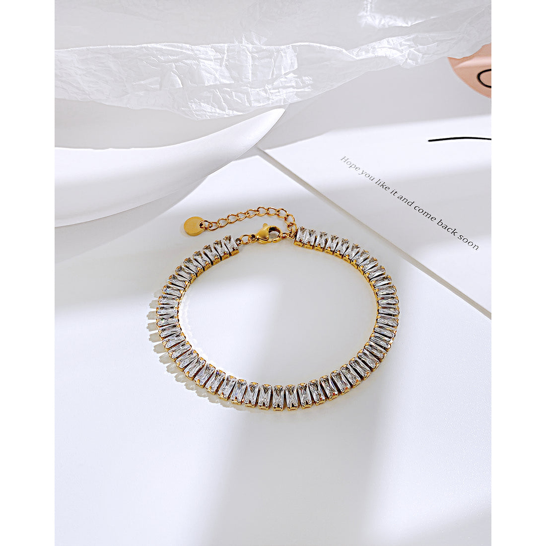 Square Zirconia Stone Bracelet