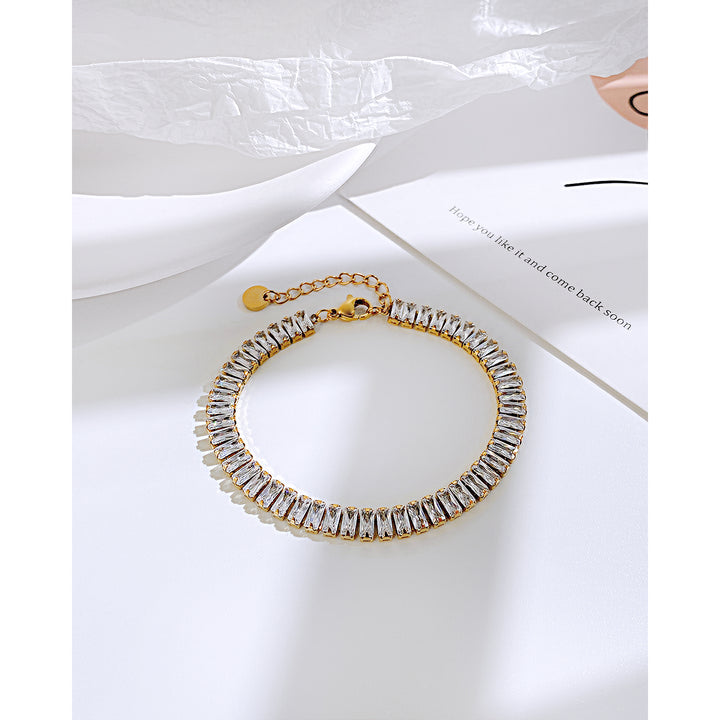 Square Zirconia Stone Bracelet