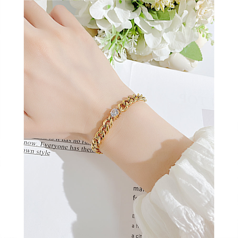 Single Solitaire Stone Bracelet