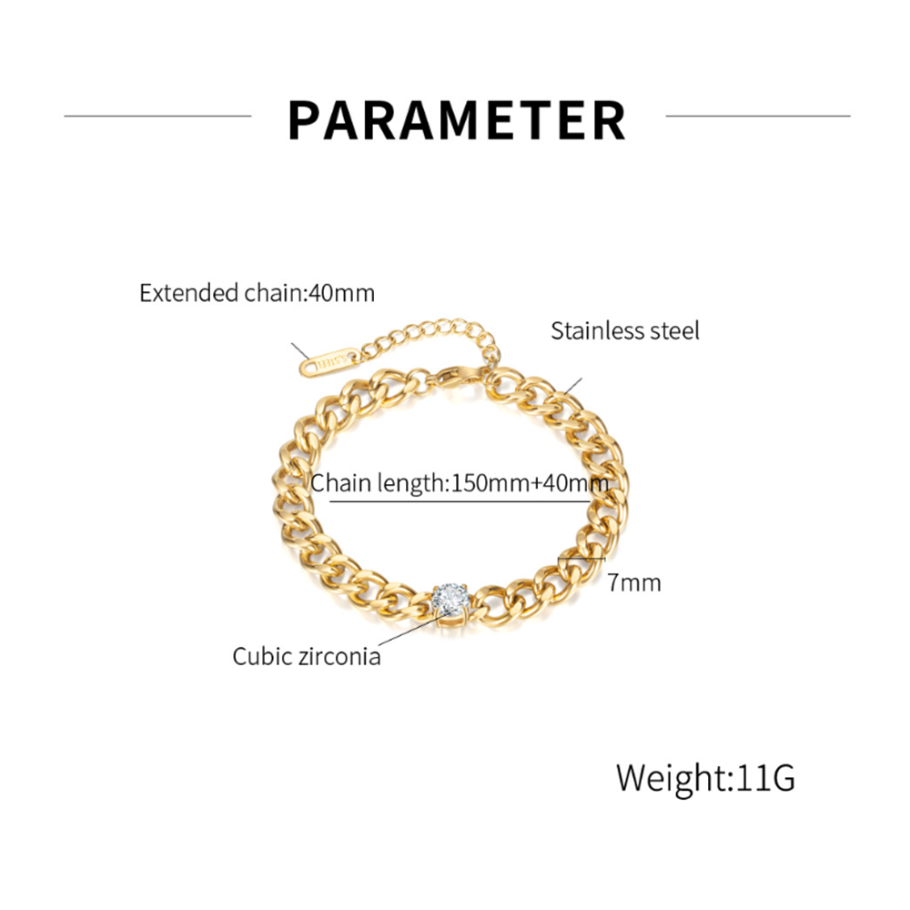 Single Solitaire Stone Bracelet