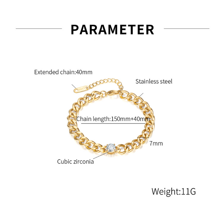Single Solitaire Stone Bracelet