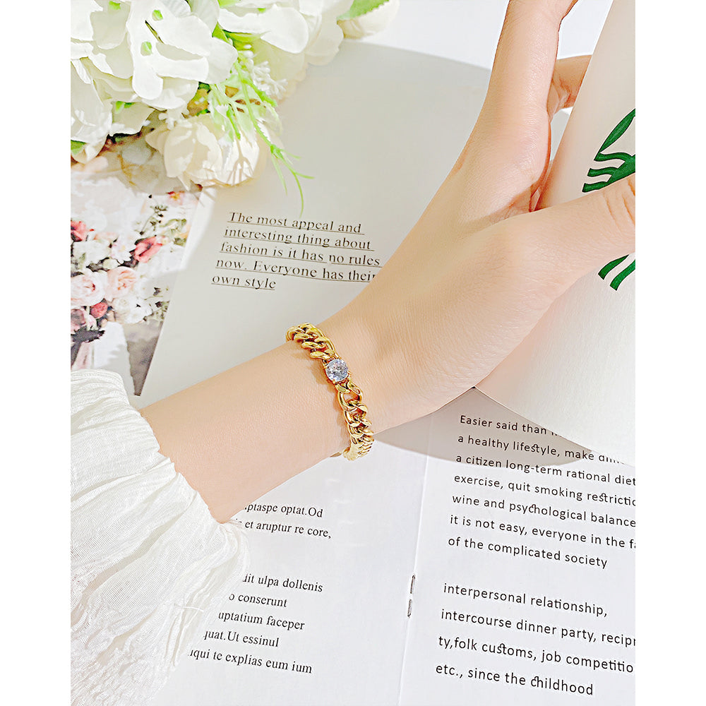 Single Solitaire Stone Bracelet