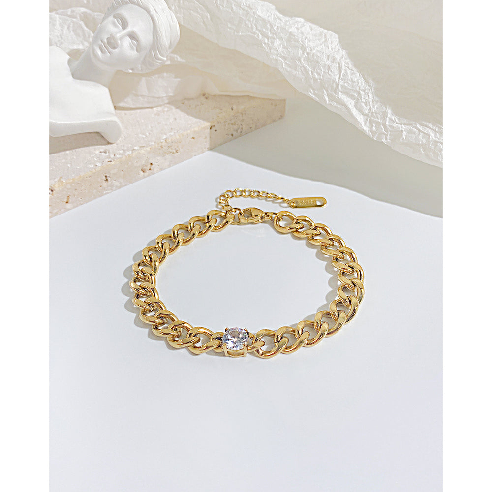 Single Solitaire Stone Bracelet