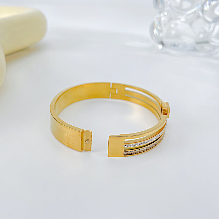 Rhinestone Three Layered Bracelet